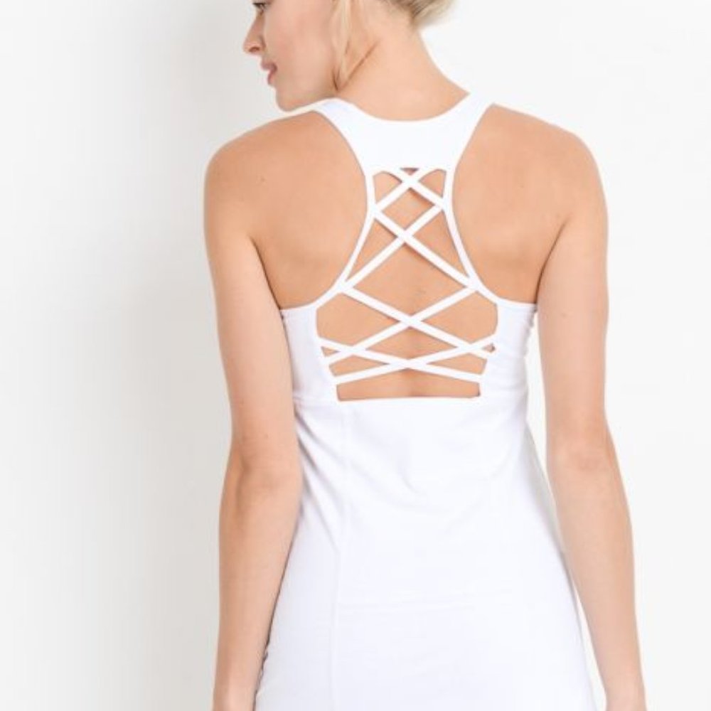 Lattice Mesh Pocket Tank Top